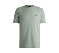 BOSS Hommes Tee T-Shirt Regular en Coton Stretch avec Logo Contrastant