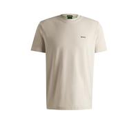 BOSS Hommes Tee T-Shirt Regular en Coton Stretch avec Logo Contrastant