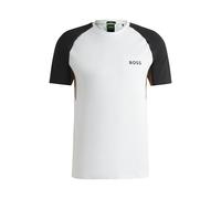 BOSS Hommes Tee TOC Pique T-Shirt Actif Color Block en Tissu aux propriétés d’évacuation de l’humidité