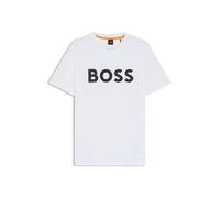 BOSS Hommes Thinking 1 T-Shirt en Jersey de Coton avec Grand Logo imprimé