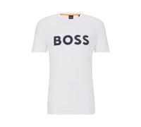 BOSS Hommes Thinking 1 T-Shirt en Jersey de Coton avec Grand Logo imprimé