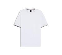 BOSS Hommes Thompson 04 T-Shirt en Jersey de Coton avec Bas de Manches à Rayures emblématiques