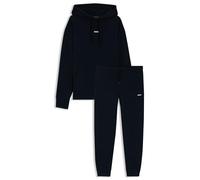 BOSS Hommes TracksuitWesmallhood Survêtement en molleton de coton avec logos contrastés