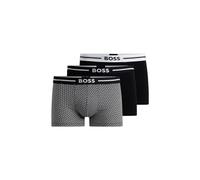 BOSS Hommes Trunk 3P Bold Design Lot de Trois Boxers Courts en Coton Stretch avec Taille logotée