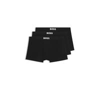 BOSS Lot de trois boxers courts en coton stretch - Style Trunk 3P BOSS ONE, 50544263 Noir XS