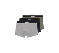 BOSS Hommes Trunk 3P One Lot de Trois Boxers Courts en Coton Stretch avec Taille Logo