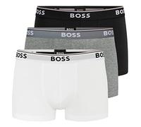 BOSS Hommes Trunk 3P Power Boxer Court en Coton Stretch à Logos répétés