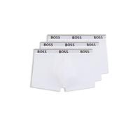 Hugo Boss Lot de 3 Boxers courts Trunk 3P Power Coton stretch Logos à la taille Blanc XL