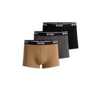 BOSS Hommes Trunk 3P Power Desig Lot de Trois Boxers Courts en Coton Stretch avec Taille logotée