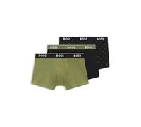 BOSS Hommes Trunk 3P Power Desig Lot de Trois Boxers Courts en Coton Stretch avec Taille logotée