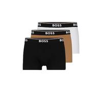 BOSS Hommes Trunk 3P Power Lot de Trois Boxers Courts en Coton Stretch avec Logo à la Taille