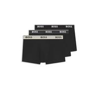 BOSS Hommes Trunk 3P Power Lot de Trois Boxers Courts en Coton Stretch avec Taille logotée