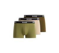 BOSS Hommes Trunk 3P Power Lot de Trois Boxers Courts en Coton Stretch avec Taille logotée