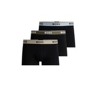 BOSS Hommes Trunk 3P Power Lot de Trois Boxers Courts en Coton Stretch avec Taille logotée