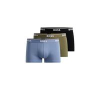 BOSS Hommes Trunk 3P Power Lot de Trois Boxers Courts en Coton Stretch avec Taille logotée