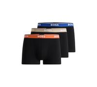 BOSS Hommes Trunk 3P Power Lot de Trois Boxers Courts en Coton Stretch avec Taille logotée