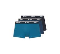 BOSS Hommes Trunk 3P Power Lot de Trois Boxers Courts en Coton Stretch avec Taille logotée