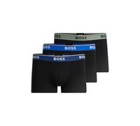BOSS Hommes Trunk 3P Power Lot de Trois Boxers Courts en Coton Stretch avec Taille logotée