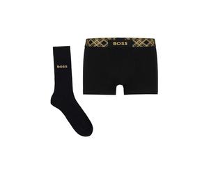 BOSS Hommes Trunk&Sock Gift Chaussettes et Boxer Court en Coton Stretch avec détails Brillants