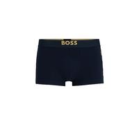 BOSS Hommes Trunk Starlight Boxer Court en Coton Stretch à Logos métallisés