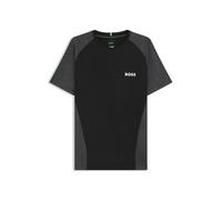 BOSS T-shirt Slim en jersey mesh avec empiècements contrastants - Style TS_TOC Matchball, 50549511 Noir / Gris L