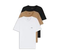BOSS Lot de trois t-shirts en coton à logo brodé - Style TShirt RN 3P Classic, 50475284 Noir / Blanc / Beige L