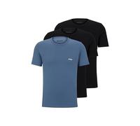 BOSS Hommes TShirtRN 3P Classic Lot de Trois Manche mi-longue t-Shirts en Coton avec Logo, Multicolore, S