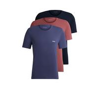 BOSS Lot de trois t-shirts en coton logotés - Style TShirtRN 3P Classic, 50517858 Rouge / Bleu / Bleu foncé S