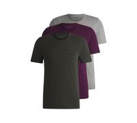 BOSS T-shirt à logo brodé, en lot de trois - Style TShirtRN 3P Classic, 50505810 Lilas / Gris L