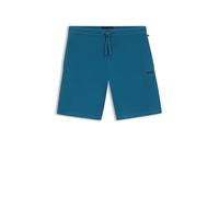 BOSS Short de pyjama en coton mélangé avec logo brodé - Style Waffle Shorts, 50535884 Bleu XL