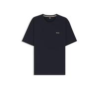 BOSS T-shirt de pyjama à la structure gaufrée avec logo brodé - Style Waffle T-Shirt, 50535891 Bleu foncé XXL