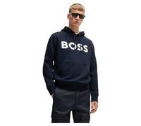 BOSS Sweat à capuche Relaxed en molleton de coton à logo contrastant - Style Webasic_hood, 50523074 Bleu foncé L
