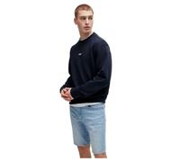 BOSS Hommes WeSmallcrew Sweat Relaxed en Molleton de Coton avec Logo Contrastant