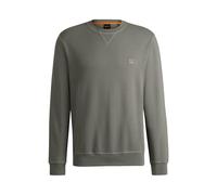BOSS Sweat Regular en molleton de coton avec patch logoté - Style Westart, 50509323 Gris XXL