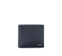 BOSS Hommes Zair 4 cc coin Portefeuille structuré à rayures emblématiques et logo