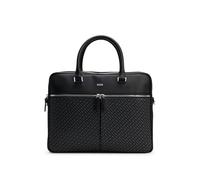 BOSS Hommes Zair N Doc Case Porte-Documents avec empiècement monogrammé et Logo argenté imprimé en Transfert