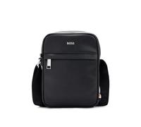 BOSS Hommes Zair NS zip Sac reporter à rayures emblématiques et détail logoté
