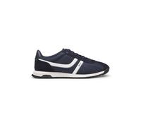 BOSS Baskets avec garnitures en cuir suédé et logo - Style Zayn_Lowp_nymi, 50562818 Bleu foncé 42