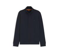 BOSS Hommes Zestart Veste zippée en molleton de coton avec badge logoté