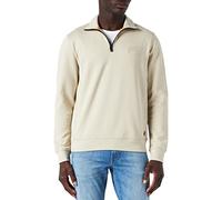 BOSS Hommes Zetrust Sweat en Molleton de Coton à Encolure zippée et Patch logoté