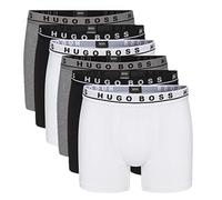BOSS Hugo 50325404 Lot de 6 boxers pour homme, noir/blanc/gris, L