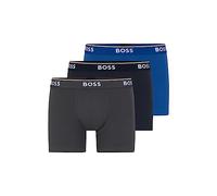 Boss Hugo Boss BM 10146061 07 Lot de 3 Boxers rétro pour Homme, True Blue/Sky Captain/Fer forgé, XL
