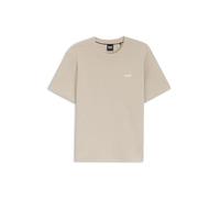 Hugo Boss T-shirt de pyjama Waffle 10269584 01 manches courtes coton mélangé logo brodé Beige M