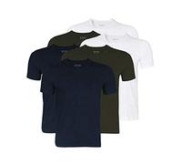 BOSS Hugo T-Shirts pour Hommes Business Haut Col Ras-De-Cou 50325887 6er Pack - 399 Blanc/Bleu/Open Vert, XXL