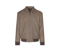 BOSS Veste Slim zippée en flanelle de laine vierge - Style P-Hanry-BMB-WG-264, 50572017 Brun chiné 56