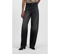 BOSS Jean Balloon en denim noir rigide avec ceinture - Style C_BALOON HR BELT, 50548453 Gris sombre 26/32