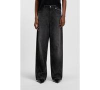 BOSS Jean Wide en denim noir orné de strass - Style C_SLOUCHY MR, 50548444 Noir 27/32