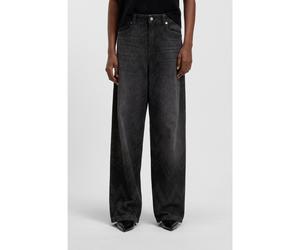 BOSS Jean Wide en denim noir orné de strass - Style C_SLOUCHY MR, 50548444 Noir 30/32