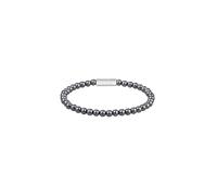 BOSS Bracelet à perles hématite avec fermoir logoté - Style SPHERE BEADS, HB1580790 Gris sombre M