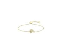 BOSS Jewelry Bracelet pour Femme Collection LIVE PRECIOUS en Or Jaune Clair avec des Anneaux Entrelacés et des Cristaux - 1580757